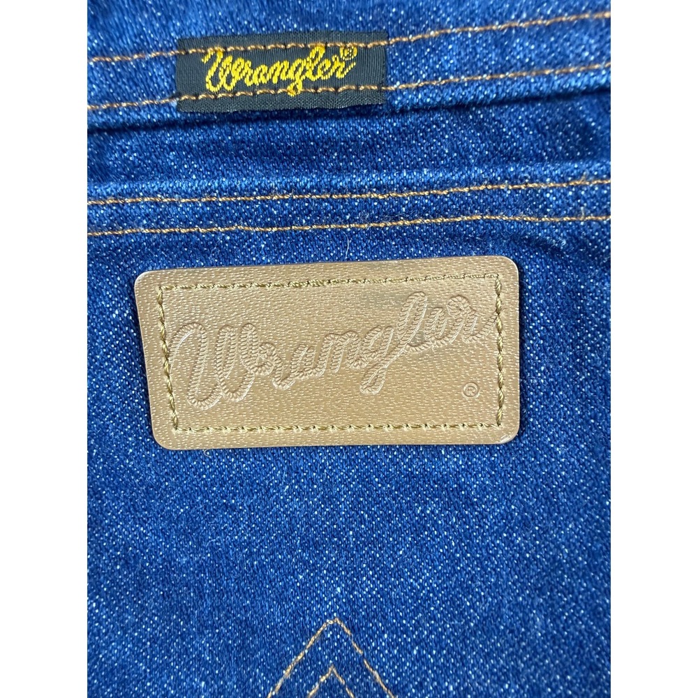 Wrangler Cowboy Cut Mens Indigo Blue Straight Leg Denim Jeans High Rise 5-Pocket